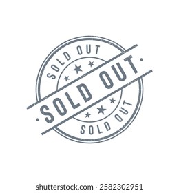 Sold Out Stamp Grunge Vector Template