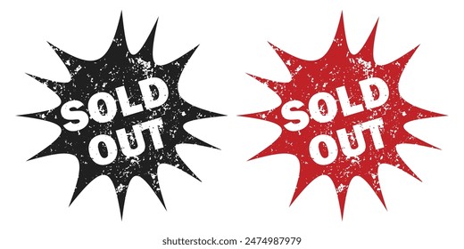 sold out stamp icon. Sold out grunge vintage isolated on white background. vector illustration.