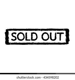 Sold out stamp Illustration design