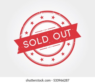 Sold Out. Stamp Sign