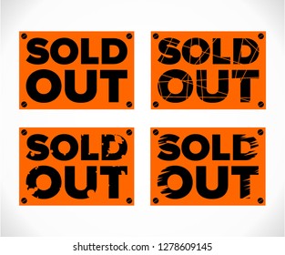 Sold out stamp - Vector 