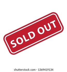 Sold out stamp vector 