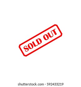 Sold out stamp vector icon