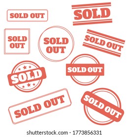 Sold out stamps grunge. Sold out badge