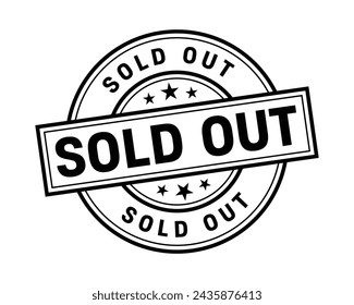 Sold Out Stamp.Sold Out Round Sign