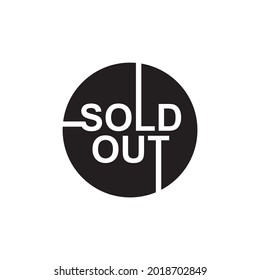 Sold out symbol logo design vector template