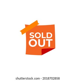 Sold out symbol logo design vector template