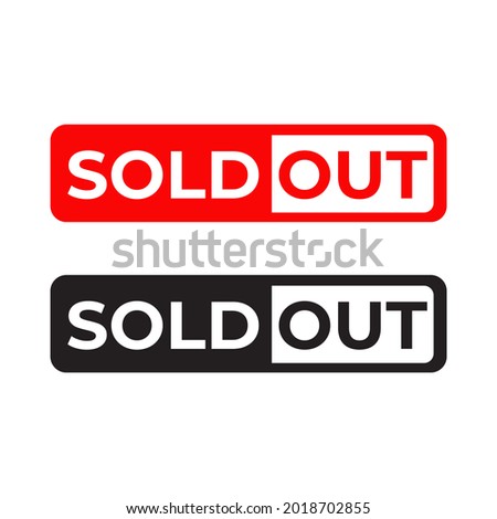 Sold out symbol logo design vector template