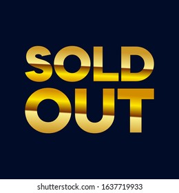 Sold out text design template