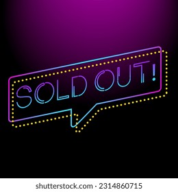 Sold  Out!, text graphic design vector Illustration 