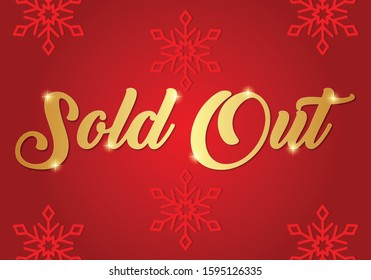 Sold Out text vector design template.Sold Out banner.Vector illustration