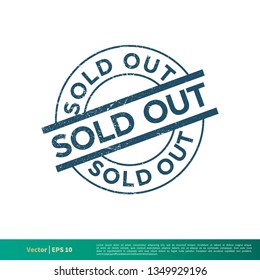 Sold Out Vector Banner Template Illustration Design. Vector EPS 10.