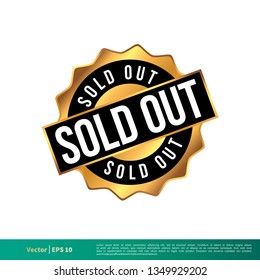 Sold Out Vector Banner Template Illustration Design. Vector EPS 10.