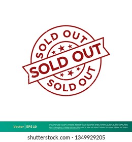 Sold Out Vector Banner Template Illustration Design. Vector EPS 10.