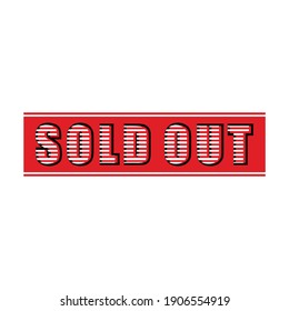 sold out vector icon concept logo graphic design
