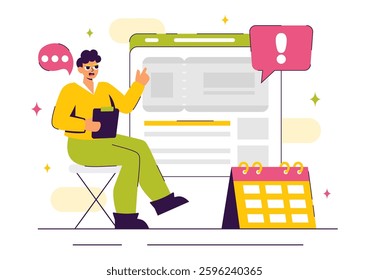 Sold Out Vector Illustration featuring a Shopping Message or Special Offer Indicating Product Unavailability in a Flat Style Cartoon Background