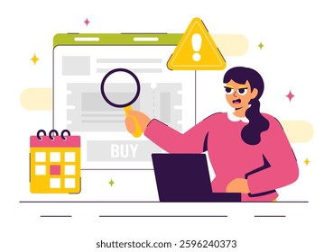 Sold Out Vector Illustration featuring a Shopping Message or Special Offer Indicating Product Unavailability in a Flat Style Cartoon Background