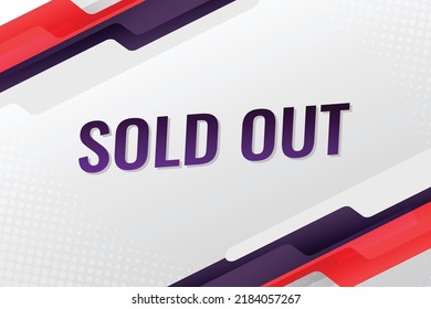 sold out word concept vector illustration with lines modern futuristic 3d style for landing page template ui web mobile app poster banner flyer background gift card coupon label wallpaper
