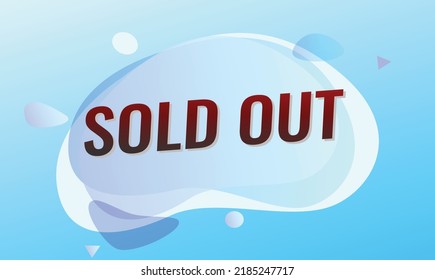 sold out word concept vector illustration with lines modern futuristic 3d style for landing page template ui web mobile app poster banner flyer background gift card coupon label wallpaper