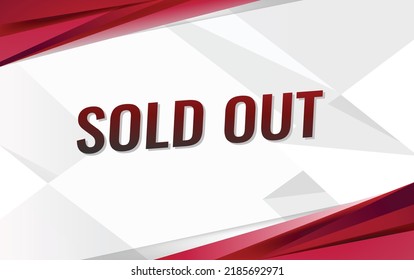 sold out word concept vector illustration with lines modern futuristic 3d style for landing page template ui web mobile app poster banner flyer background gift card coupon label wallpaper