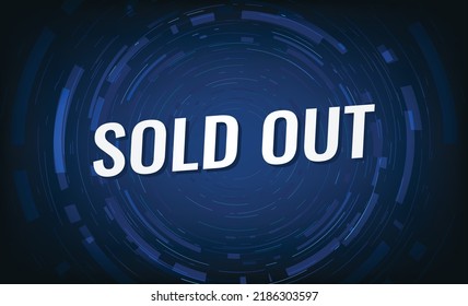 sold out word concept vector illustration with lines modern futuristic 3d style for landing page template ui web mobile app poster banner flyer background gift card coupon label wallpaper