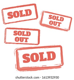 sold red square grunge stamp. Sold out stamps grunge. Sold out badge