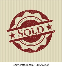 Sold rubber grunge stamp