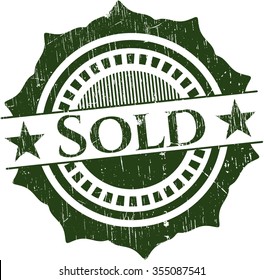 Sold rubber grunge stamp