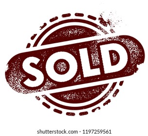 Sold Rubber Stamp
