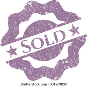 Sold rubber stamp