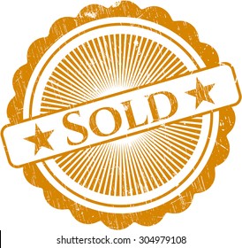 Sold rubber stamp
