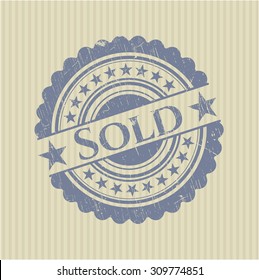 Sold rubber stamp