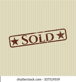 Sold rubber stamp