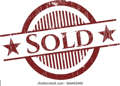 Sold rubber stamp