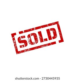  Sold - rubber stamp - vector illustration