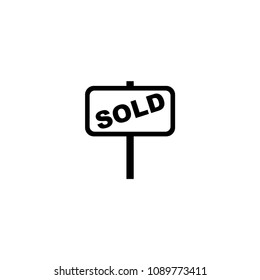 Sold sign icon template