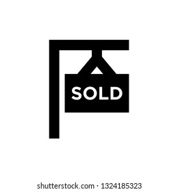 Sold sign icon vector