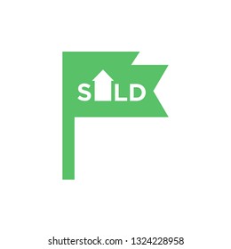 Sold sign icon vector