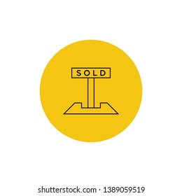 Sold sign - Sold sign icon vector