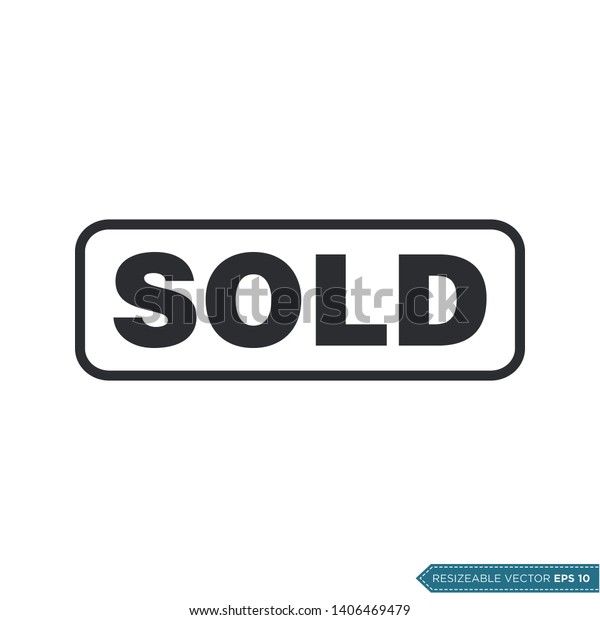 Sold Sign Icon Vector Flat\
Design