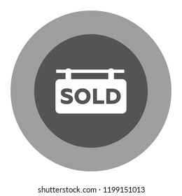 sold signboard vector icon
