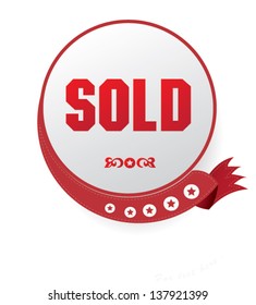 Sold sign,vector