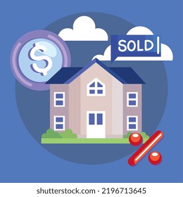 sold speech bubble with house