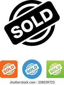 Sold stamp icon