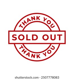 Sold stamp logo. Vector illustration for web design