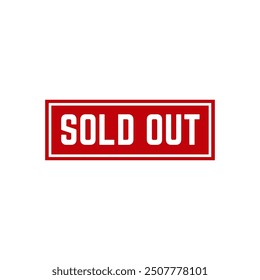 Sold stamp logo. Vector illustration for web design