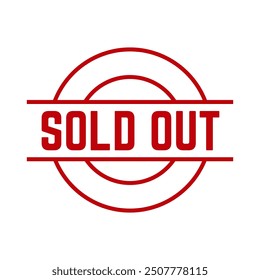 Sold stamp logo. Vector illustration for web design