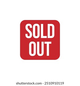 Sold stamp logo. Vector illustration for web design