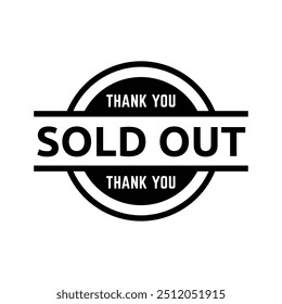 Sold stamp logo. Vector illustration for web design