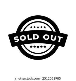 Sold stamp logo. Vector illustration for web design